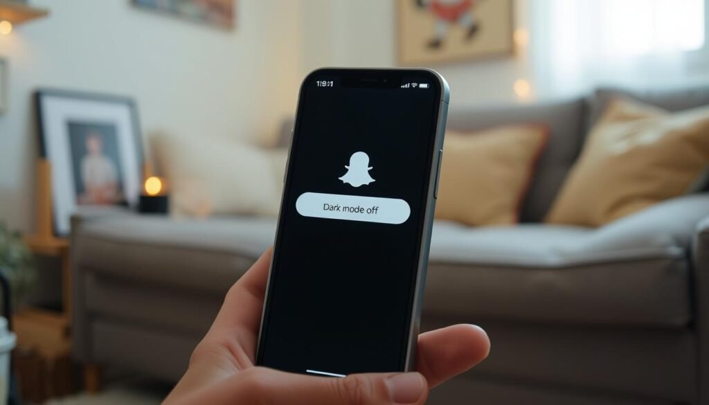 Deactivate Snapchat dark mode